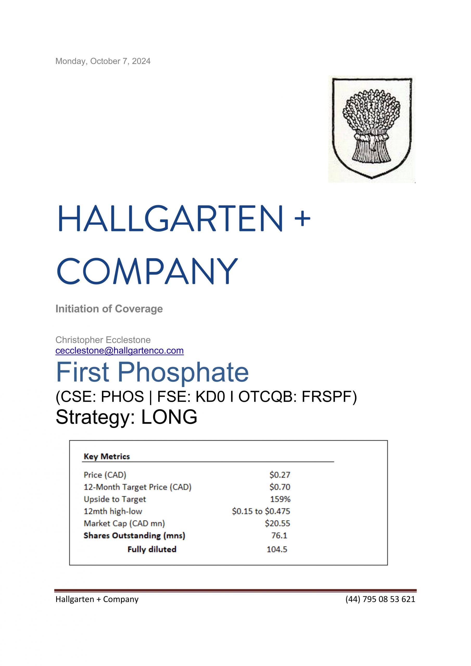 First Phosphate - Initiation