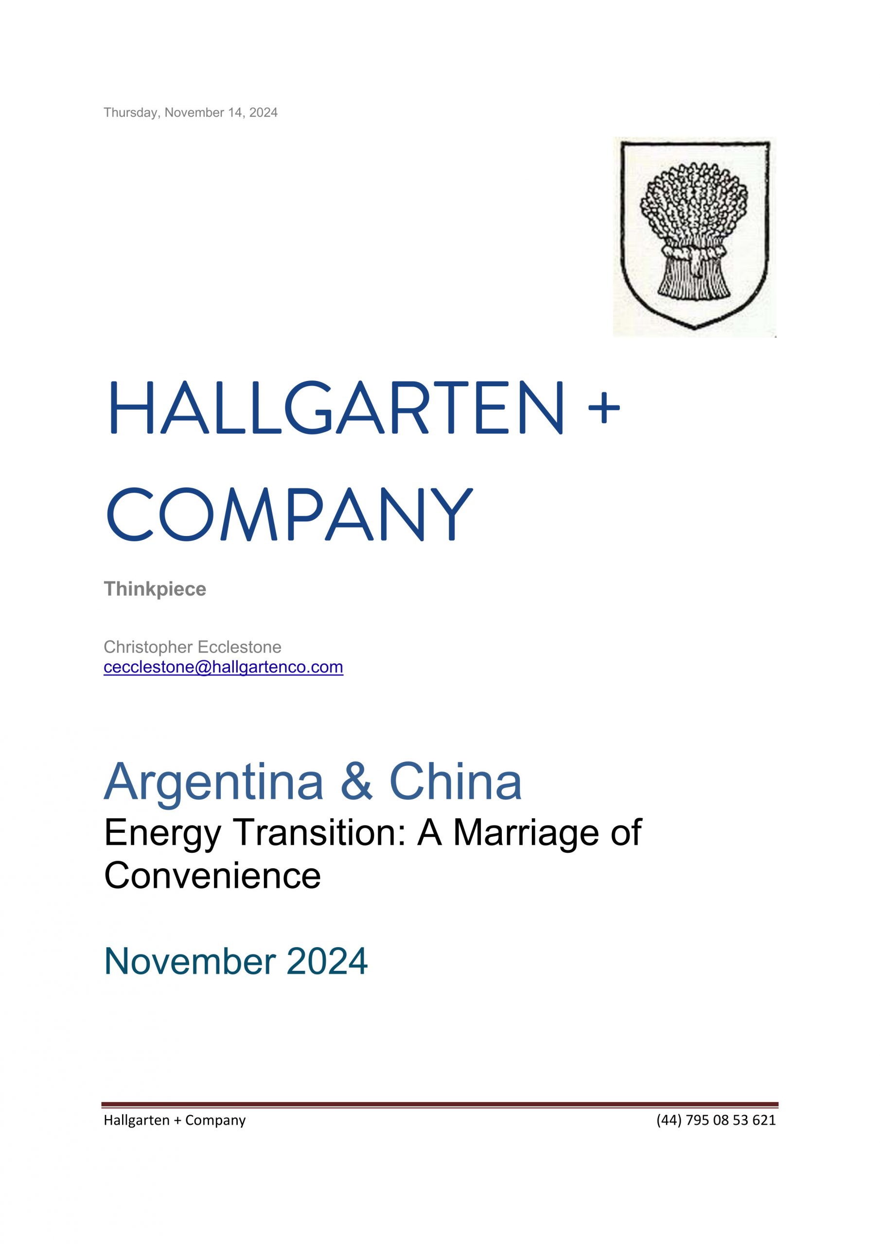 Argentina - China: Energy Transition