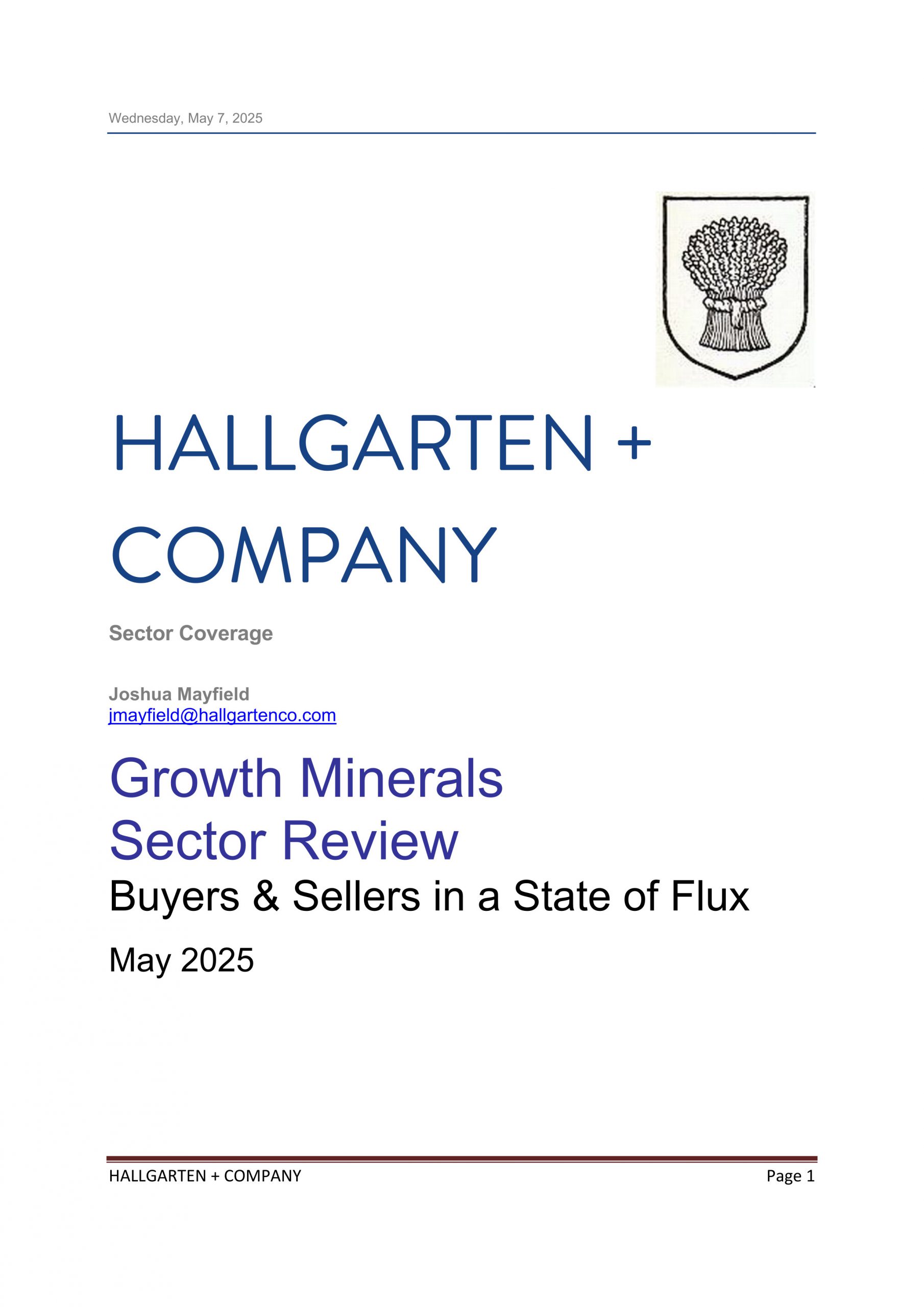 Growth Minerals - May 2025