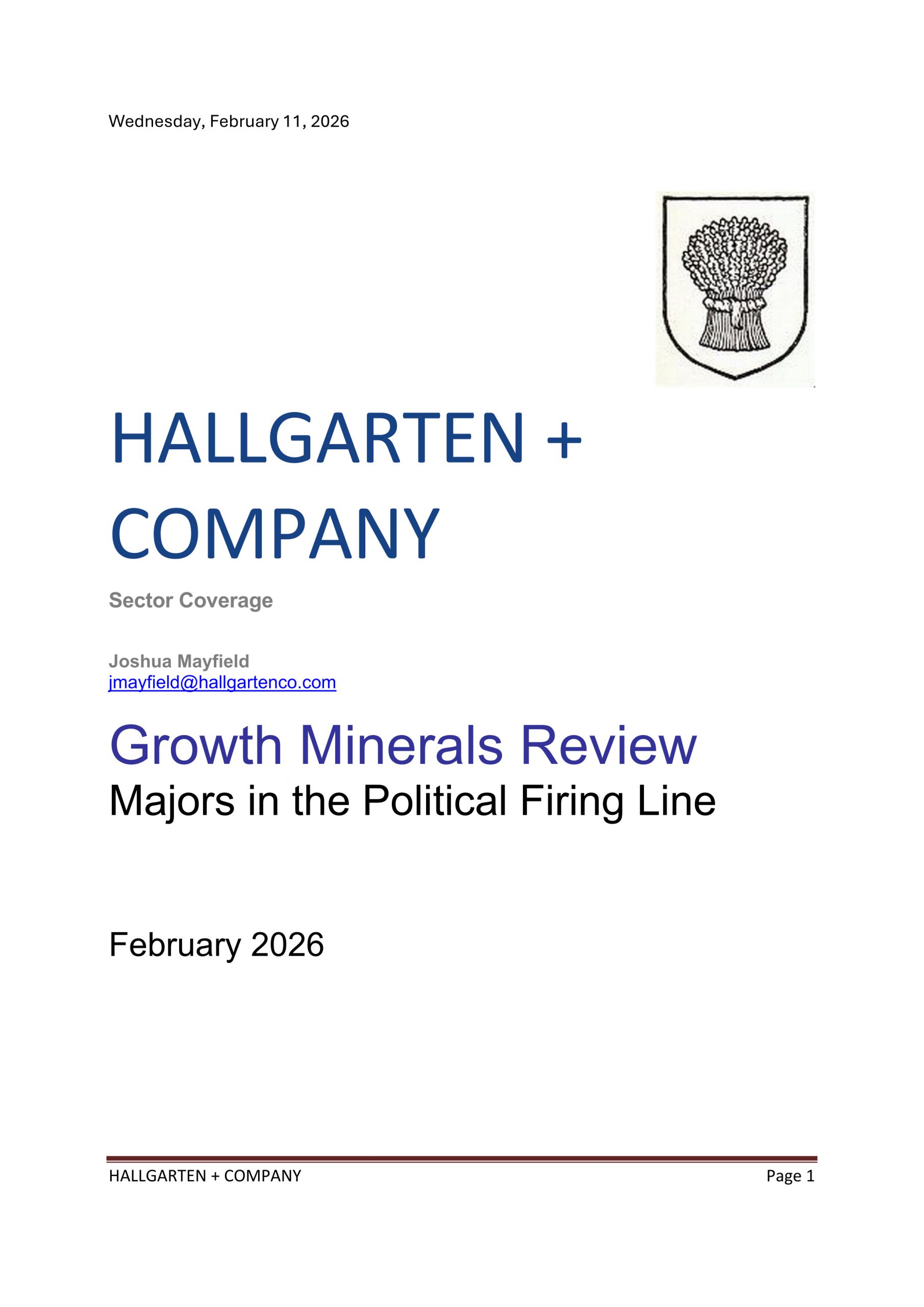 Growth Minerals Review - February