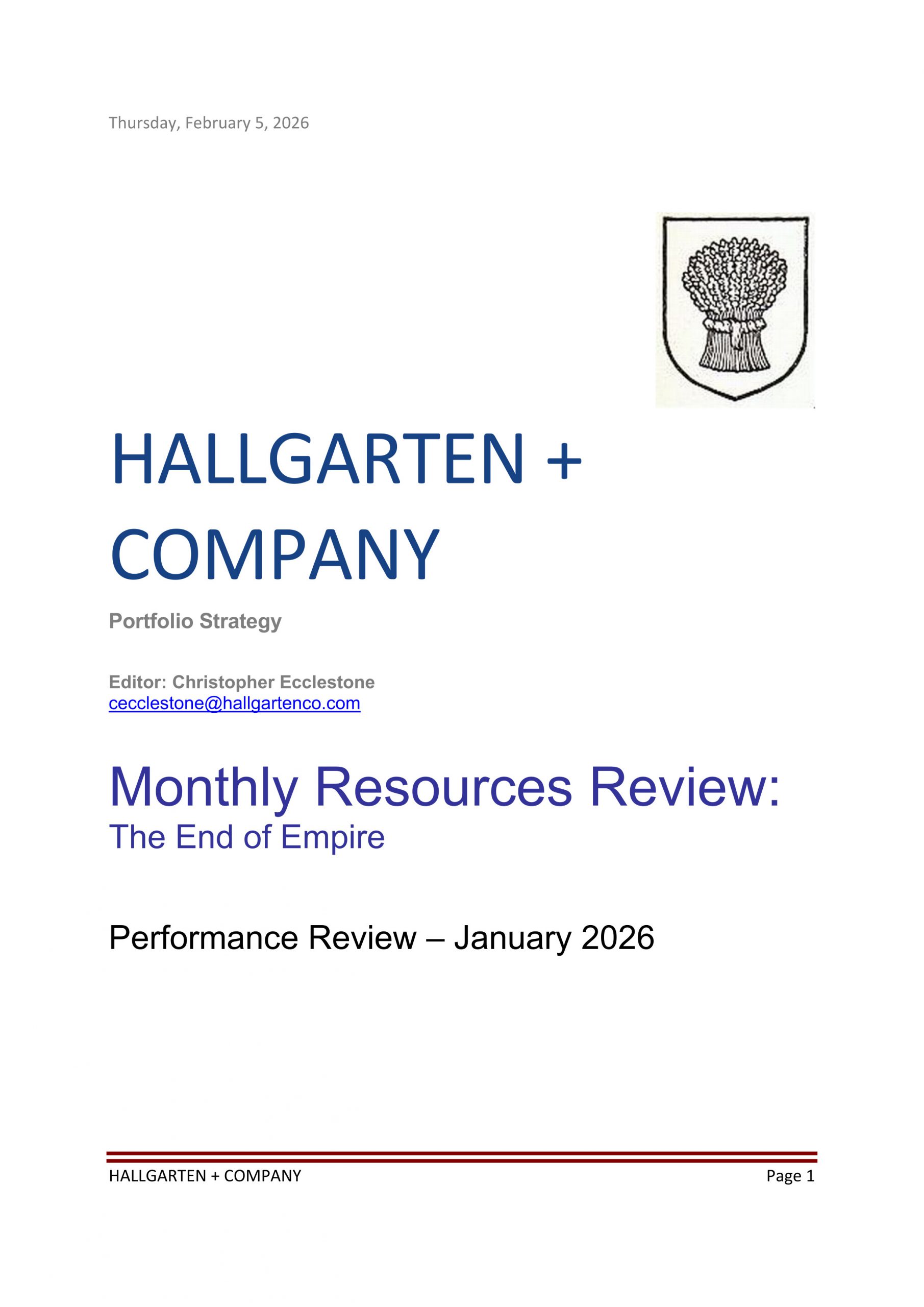 January 2026 Monthly