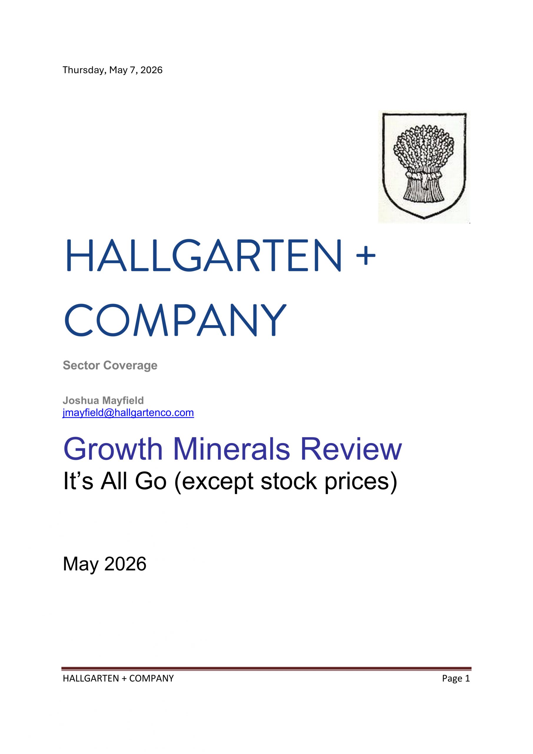 Growth Minerals May 2026