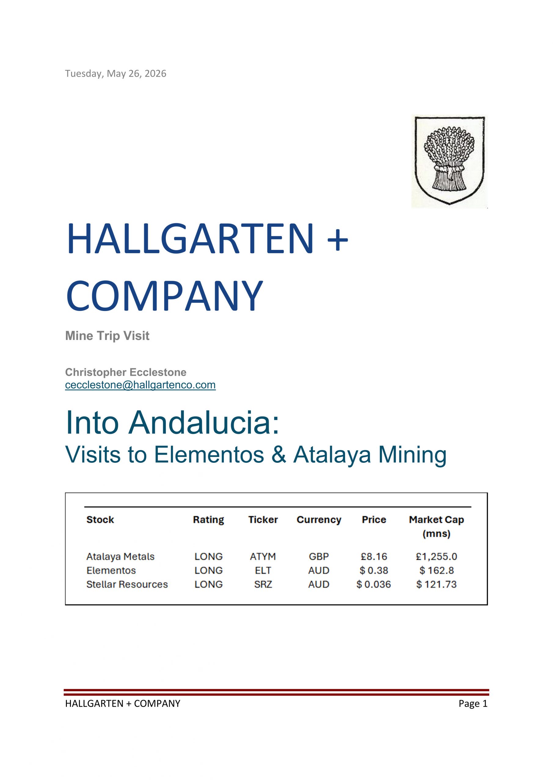 Mine Trip to Andalucia