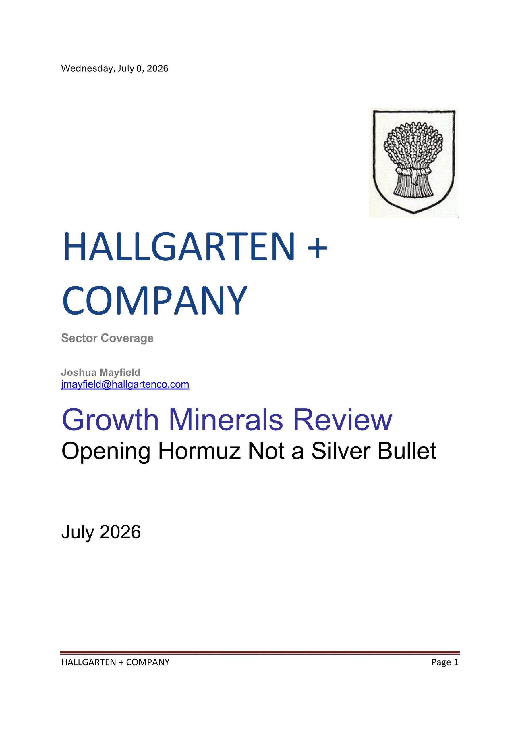 Growth Minerals - July 2026